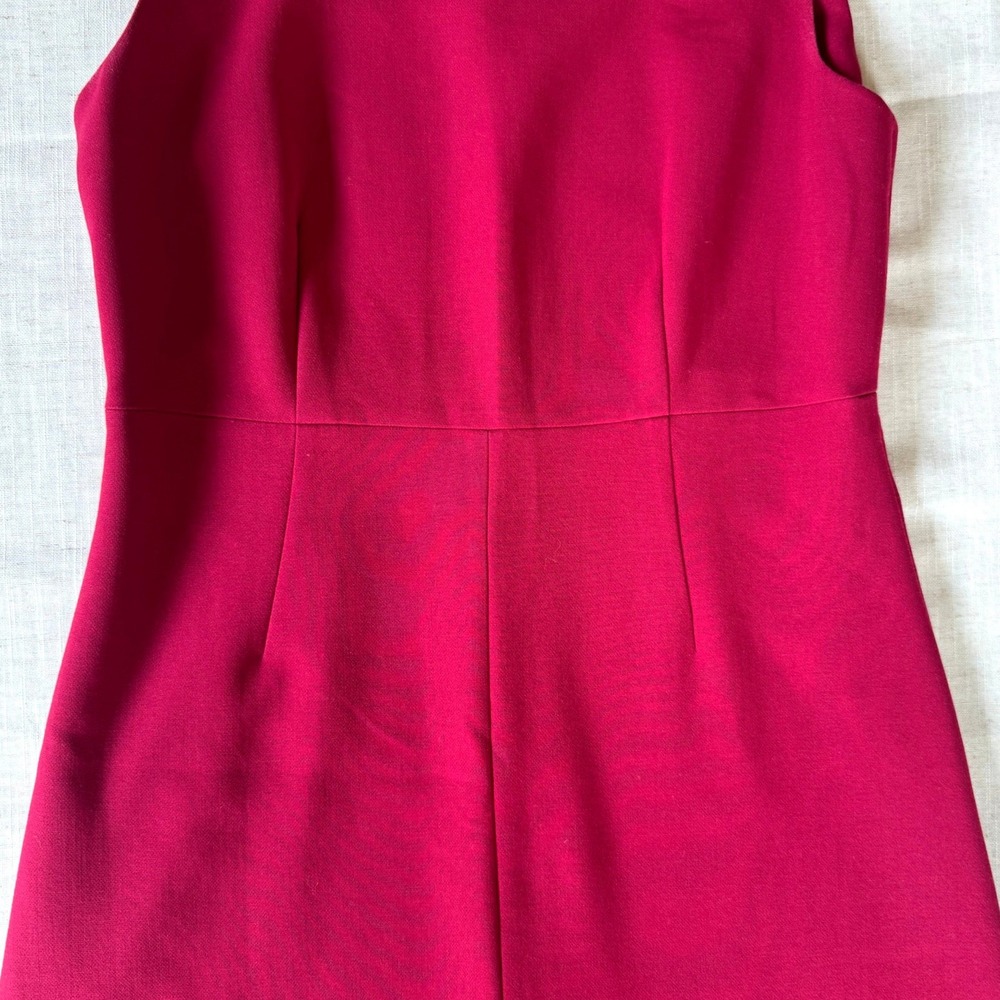 Diane von Furstenberg Magenta Pink Sleeveless Sheath Dress Size 6 Back Zip - Picture 4 of 5